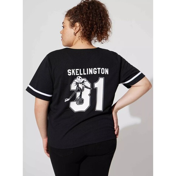 Torrid Disney Nightmare Before Christmas Halloween Town Jersey 5X 28 Plus EUC - Picture 5 of 5